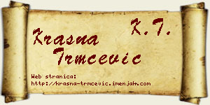 Krasna Trmčević vizit kartica
